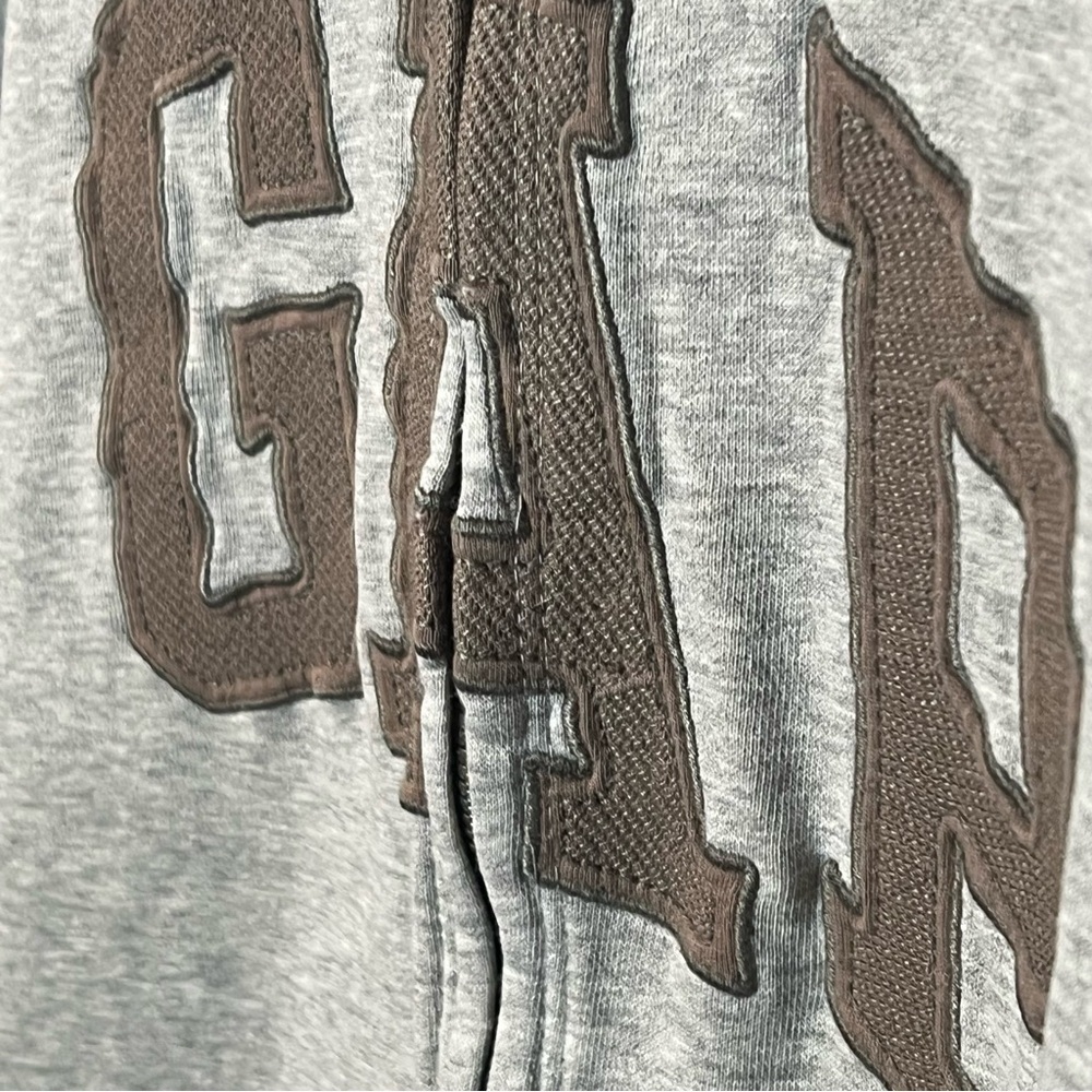 GAP Logo Full Zip Hoodie Adult L Heather Gray Soft Cotton Blend Sweatshirt - Picture 3 of 8